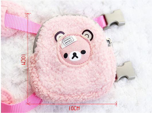 Mochila de Mascotas Fleece con Arnés Pecho y Cuerda de Tracción - Image 8