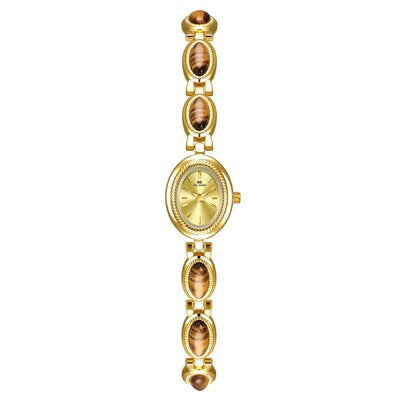 Reloj de Cadena Tigereye Dorado Retro BS Gold - Image 5