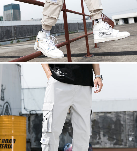 Pantalones Cargo Holgados de Nueve Puntos - Estilo Casual Moderno para Hombre - Image 11