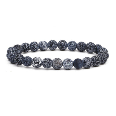 Pulsera de Granito Desgastado para Hombre - Estilo Europeo y Americano con Cuentas - Image 7
