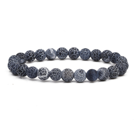 Pulsera de Granito Desgastado para Hombre - Estilo Europeo y Americano con Cuentas - Image 7