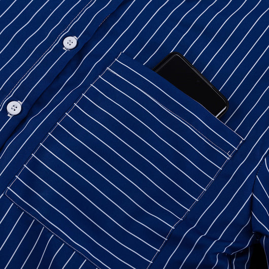 Conjunto Formal Pantalón y Camisa Polo a Rayas - Image 14