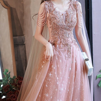 Vestido de Noche Estrellado Elegancia Celebridad