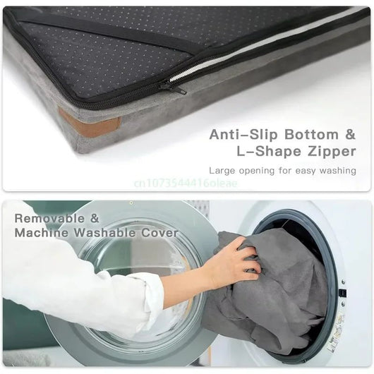 Cama Reversible para Perros Medianos y Pequeños - Cuatro Estaciones, Resistente al Agua y Mordidas - Image 10
