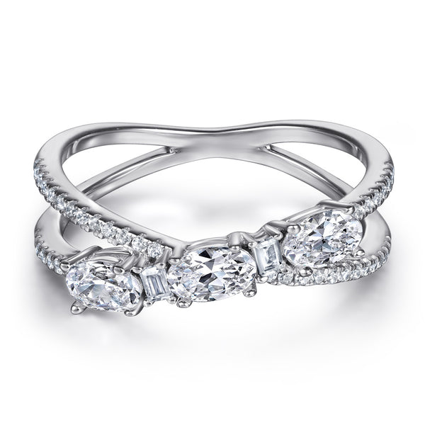 Anillo de Plata 925 con Zirconia Cúbica - Diseño Cruz Giratorio para Mujer - Image 3