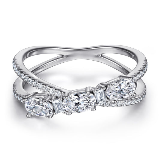 Anillo de Plata 925 con Zirconia Cúbica - Diseño Cruz Giratorio para Mujer - Image 3