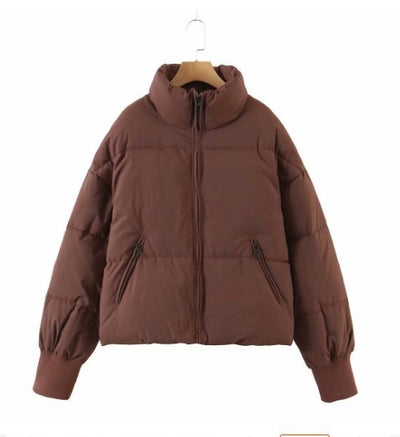 Chaqueta Acolchada Urban Leisure con Cuello Parado para Mujer - Image 27