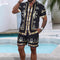 Men's 3D Print Set - Loose Shirt and Shorts