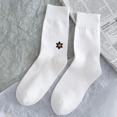 Calcetines JK Estilo Coreano Estrellas y Luna - Calcetines Altos de Color Puro - Image 7