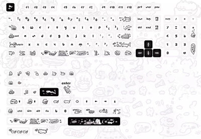 Keycap Gato Fantasy MOA - Diseño Minimalista Blanco y Negro - Image 15