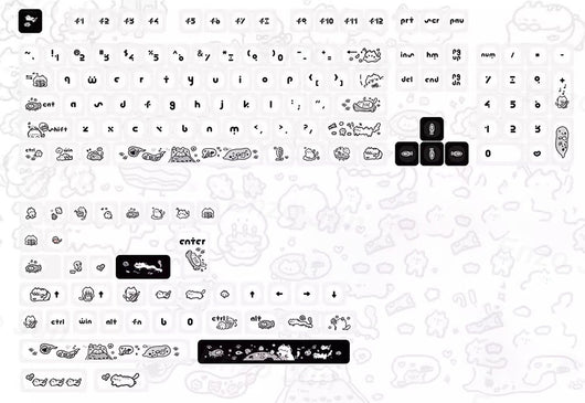 Keycap Gato Fantasy MOA - Diseño Minimalista Blanco y Negro - Image 15