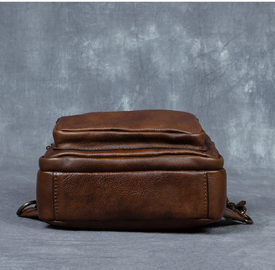 Bolso Mensajero de Cuero Genuino para Hombre - Estilo Retro con Gran Capacidad - Image 14