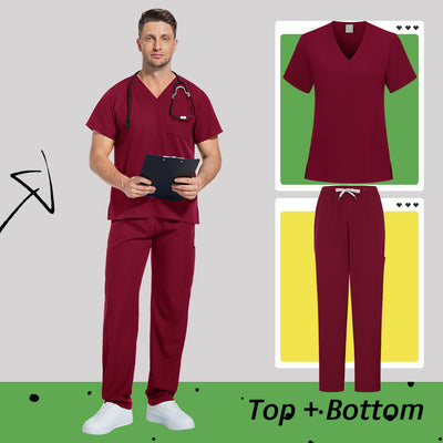 Conjunto de Uniformes Matizados para Médicos y Enfermeras - Image 9