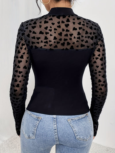 Playera Base Slim Fit con Malla Cosida de Manga Larga - Image 9