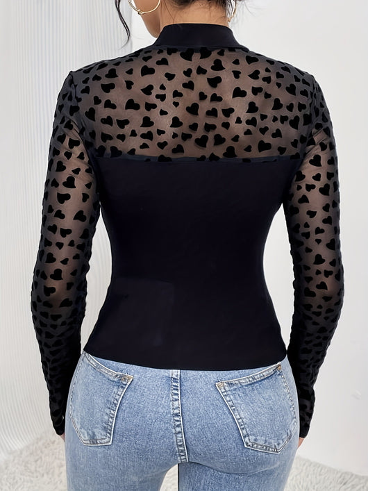 Playera Base Slim Fit con Malla Cosida de Manga Larga - Image 9