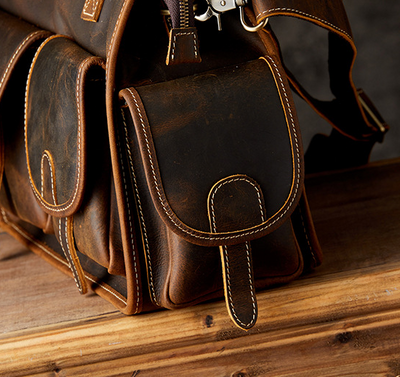 Bolso de Cuero para Hombre Estilo Cartero con Personalidad - Image 15