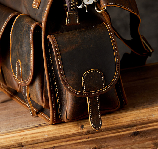 Bolso de Cuero para Hombre Estilo Cartero con Personalidad - Image 15