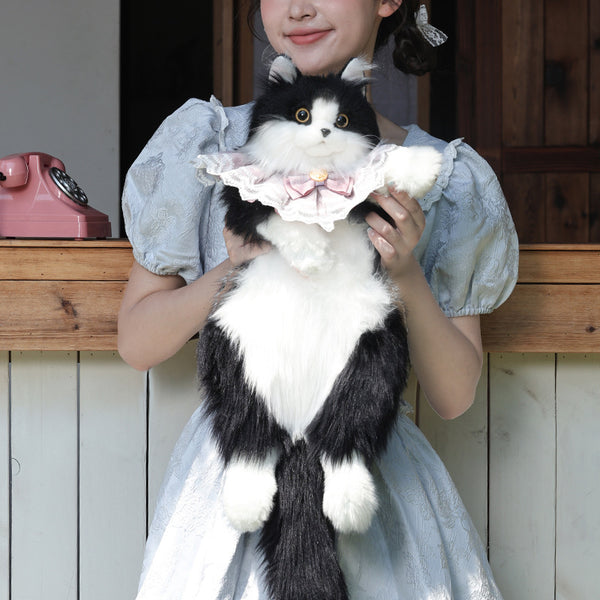 Bolsa Peluche Gato Lechero Adorable - Juguete Suave