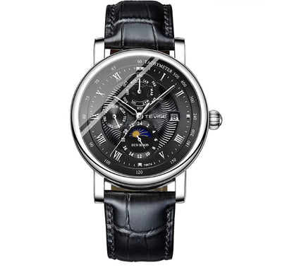 Reloj Mecánico de Lujo con Tourbillon, Fase Lunar y Diseño Cielo Estrellado Resistente al Agua - Image 18