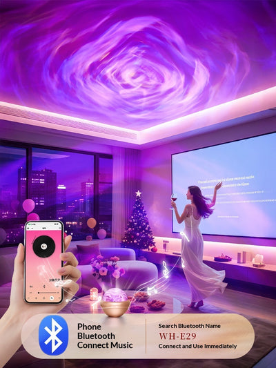 Lámpara Proyectora de Cielo Estrellado con Rosa - Luz Nocturna Atmosférica - Image 3