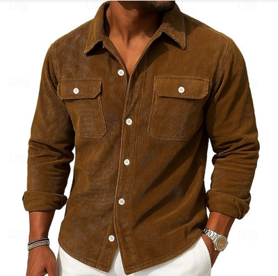 Camisa-Abrigo Holgada de Pana para Hombre - Image 16