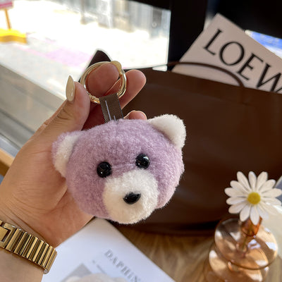 Llavero Peluche Oso de Lana Real - Accesorio Adorable para Auto - Image 4