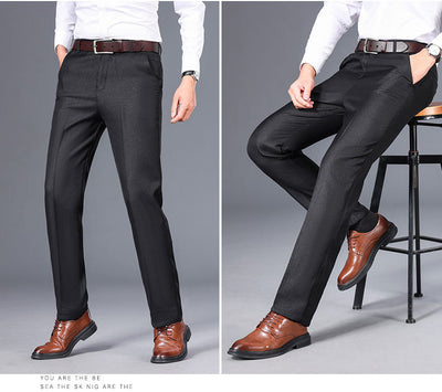 Pantalones de Vestir Rectos para Hombre - Elegancia Casual Otoño Invierno - Image 21
