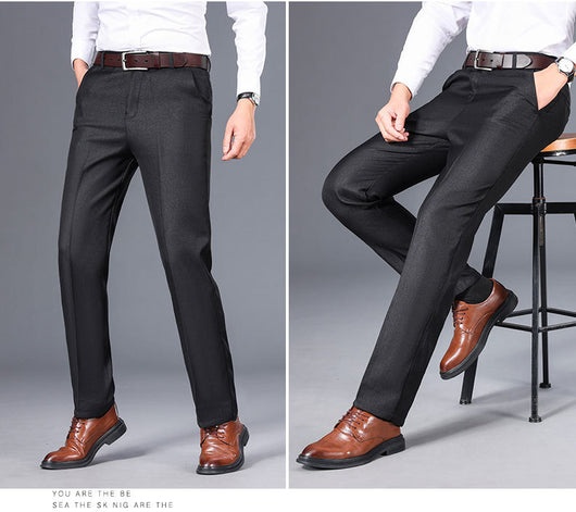 Pantalones de Vestir Rectos para Hombre - Elegancia Casual Otoño Invierno - Image 21