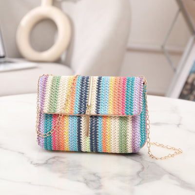 Bolso Bandolera Tejido de Paja Estilo Coreano - Image 16