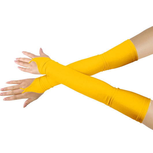 Guantes Sin Dedos de Satén Elástico con Gancho - Image 2