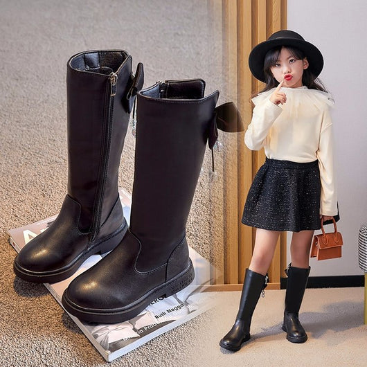 Botas Infantiles de Cuero Estilo Retro Británico