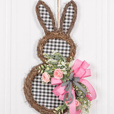 Corona de Conejo de Pascua en Ratán - Decoración Festiva - Image 12
