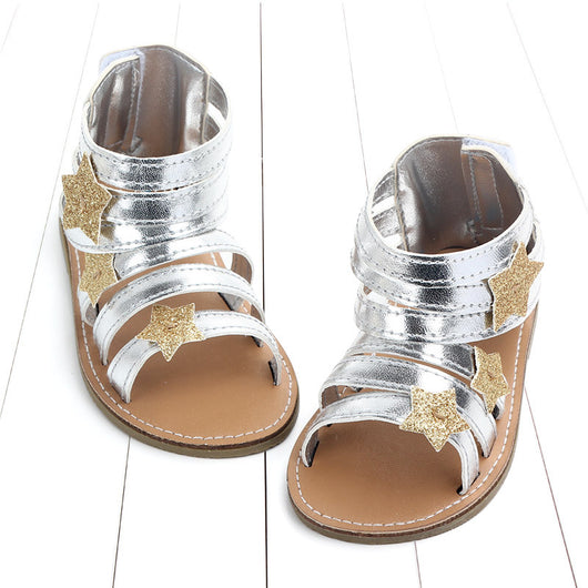 Sandalias Antideslizantes de Cuero PU para Bebé Niña con Diseño de Estrella - Image 5