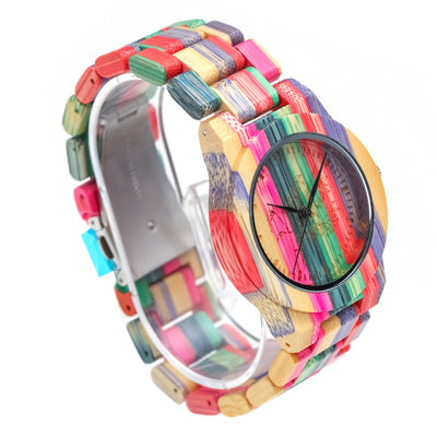 Reloj de Cuarzo Bambú con Diseño Leisure Color - Image 3