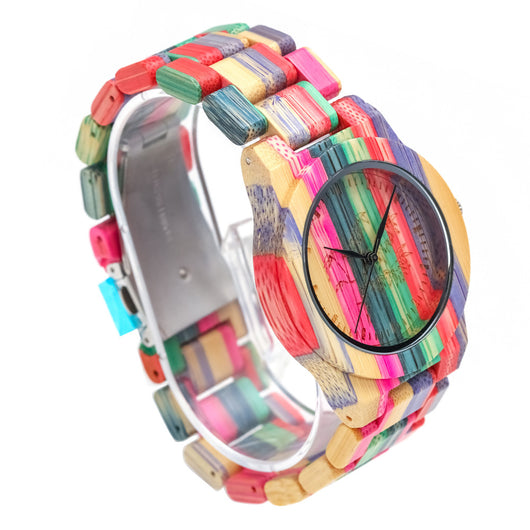 Reloj de Cuarzo Bambú con Diseño Leisure Color - Image 3