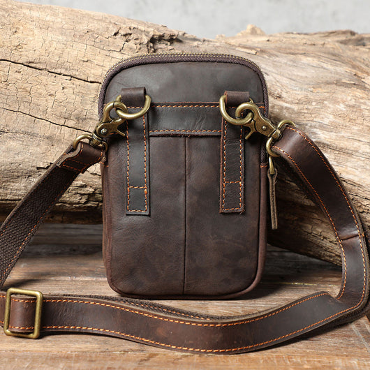 Bolsa Bandolera de Cuero Genuino para Hombre - Estilo Vintage - Image 6