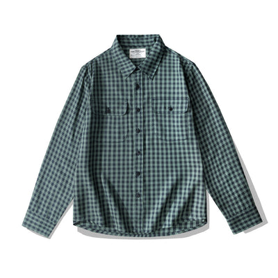 Camisa de Cuadros Retro Clásica de Manga Larga - Image 2