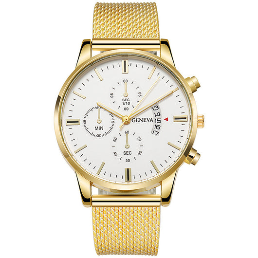 Reloj Hombre Tres Subdiales Seis Agujas Calendario Cuarzo Casual Ejecutivo - Image 13