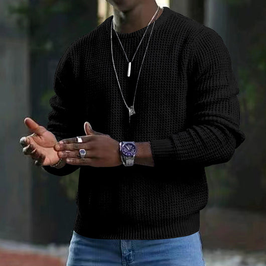 Suéter Pullover Cuello Redondo Manga Larga para Hombre - Image 2