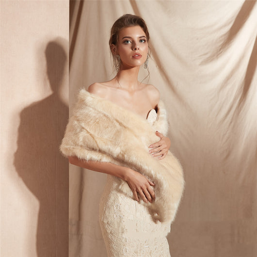 Estola de Piel Sintética de Zorro para Novia - Chal Elegante Invierno - Image 10