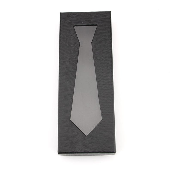 Corbata de Piel de Serpiente Negra para Hombre con Estuche de Presentación - Image 3