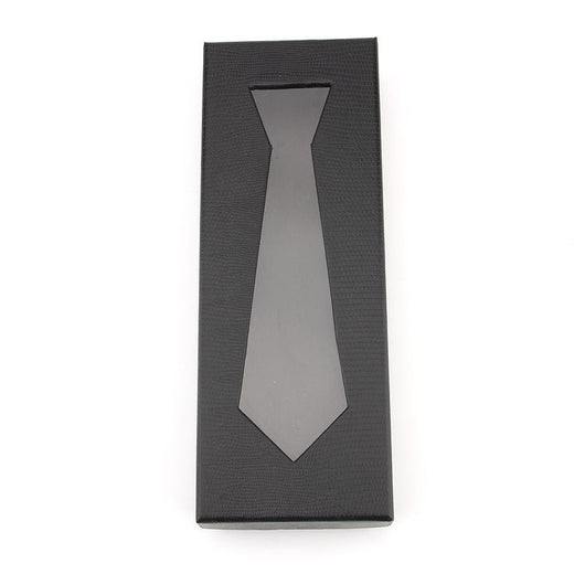 Corbata de Piel de Serpiente Negra para Hombre con Estuche de Presentación - Image 3