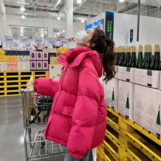 Chaqueta Corta de Plumón Blanco para Mujer - Abrigo Elegante de Invierno - Image 4