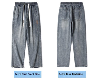 Pantalones Casuales Hombre Cintura Elástica Estilo Retro Americano - Image 12