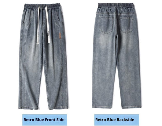 Pantalones Casuales Hombre Cintura Elástica Estilo Retro Americano - Image 12