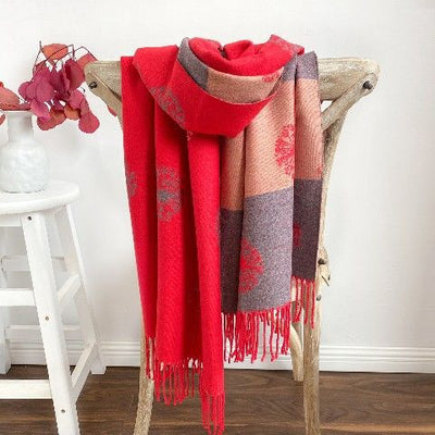 Bufanda de Cachemira Otoño Invierno con Jacquard Diente de León - Image 8