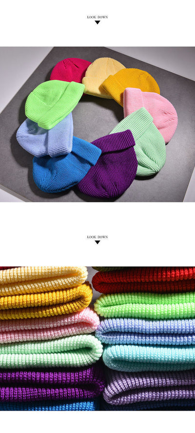 Gorro de Lana Tejido Estilo Coreano para Otoño e Invierno - Image 21