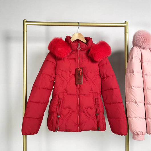Chaqueta Cálida con Cuello de Pelaje para Mujer - Image 4
