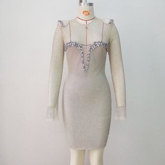 Falda de Fiesta Transparente con Malla y Detalles Bandage - Image 6