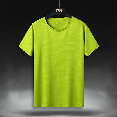 Camiseta Manga Corta de Seda para Hombre - Secado Rápido Cuello Redondo - Image 6